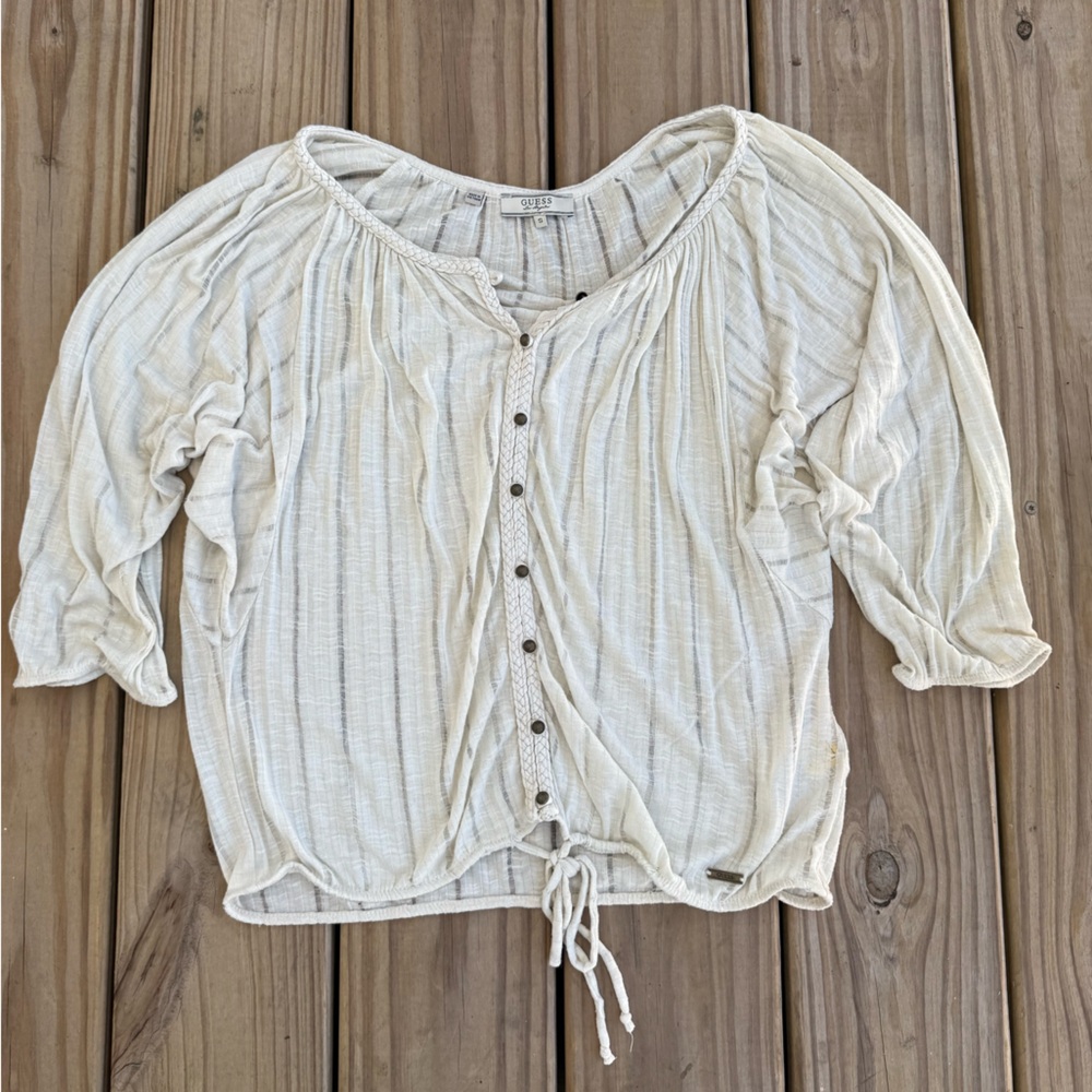 Women's Cream Boho Blouse